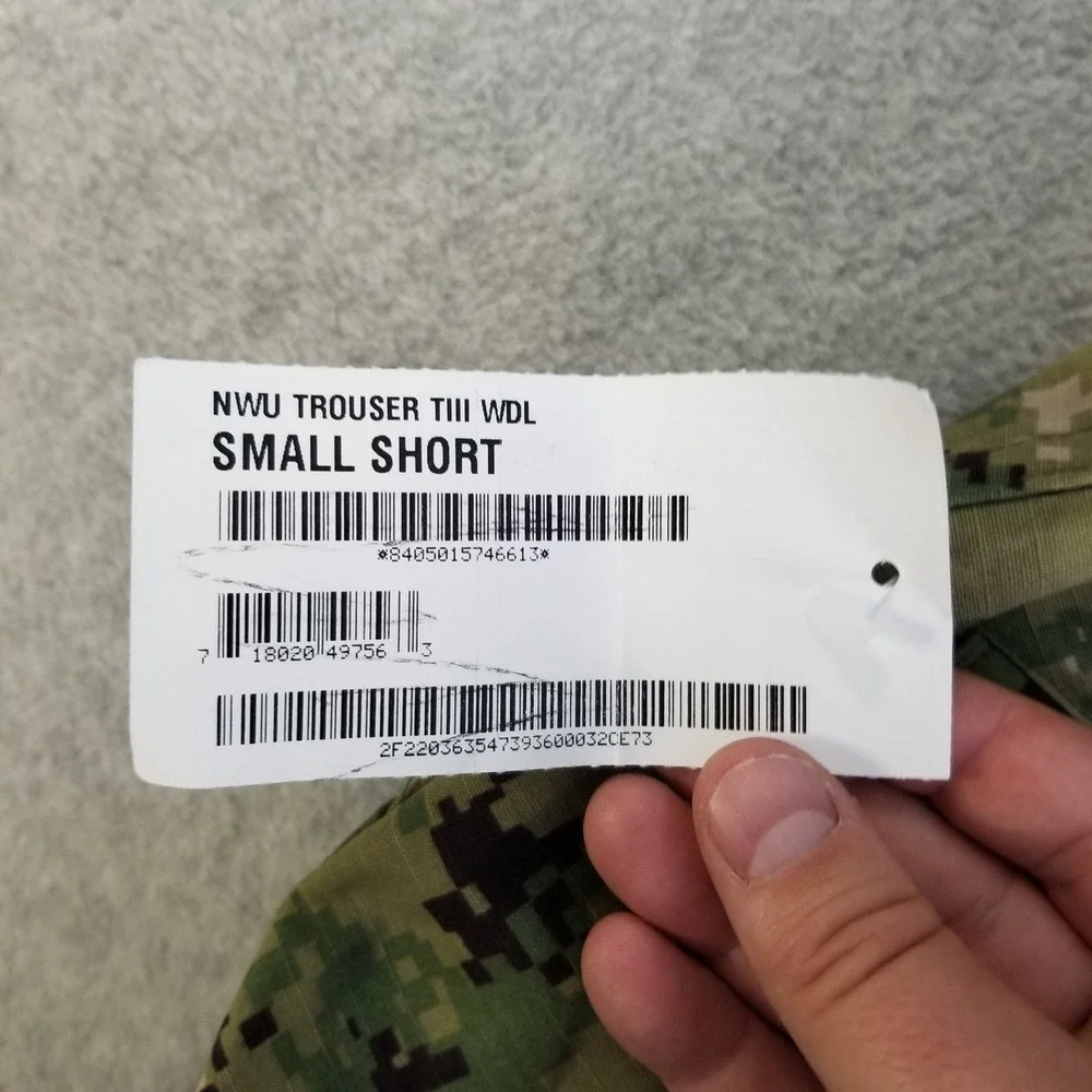Small Short US Navy Pants Mens‎ NWU Type III Green AOR2 Cargo Camouflage Seals